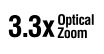 Lens capability of 35mm film equivalent 37-122mm which makes everything appear up close and unforgettable.