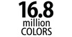 16.8 
Million Colors
