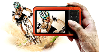 A dust-proof, dirt-proof digital camera.