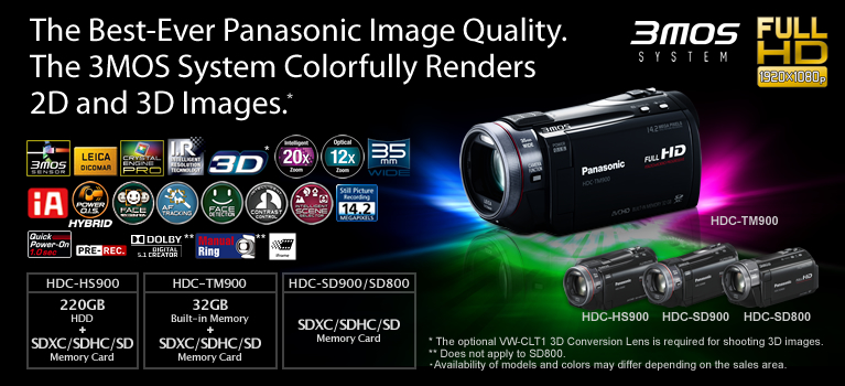 The Best-Ever Panasonic Image Quality. The 3MOS System Colorfully Renders 2D and 3D Images.