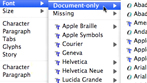 Document-installed fonts
