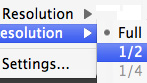 Variable playback resolution 