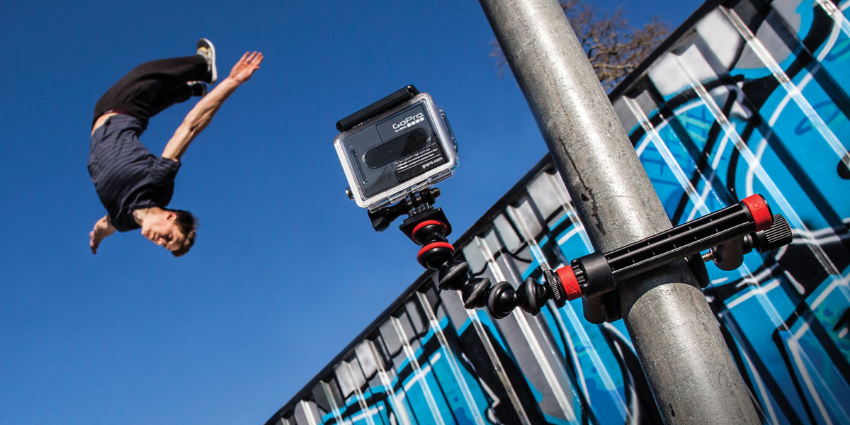 Action Clamp and GorillaPod Arm in action