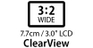 3.2 Wide 7.7/3.0 inch ClearView LCD
