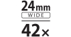 24mm Wide 42x