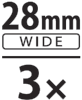 28mm wide 3x Optical Zoom